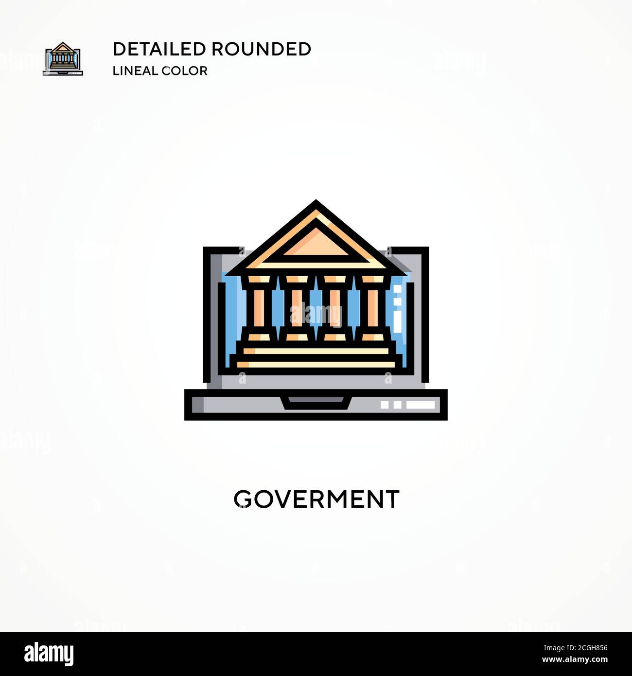 Goverment vector icon. Modern vector illustration concepts. Easy to ...