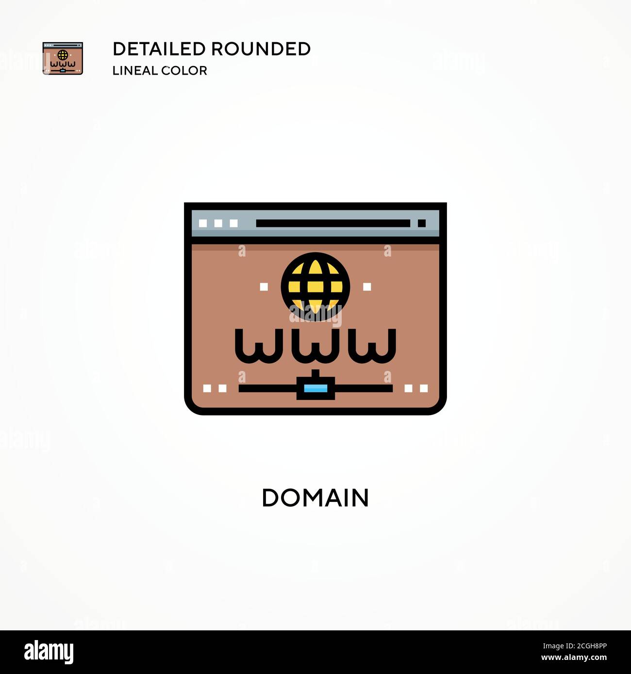 Domain vector icon. Modern vector illustration concepts. Easy to edit and customize. Stock Vector