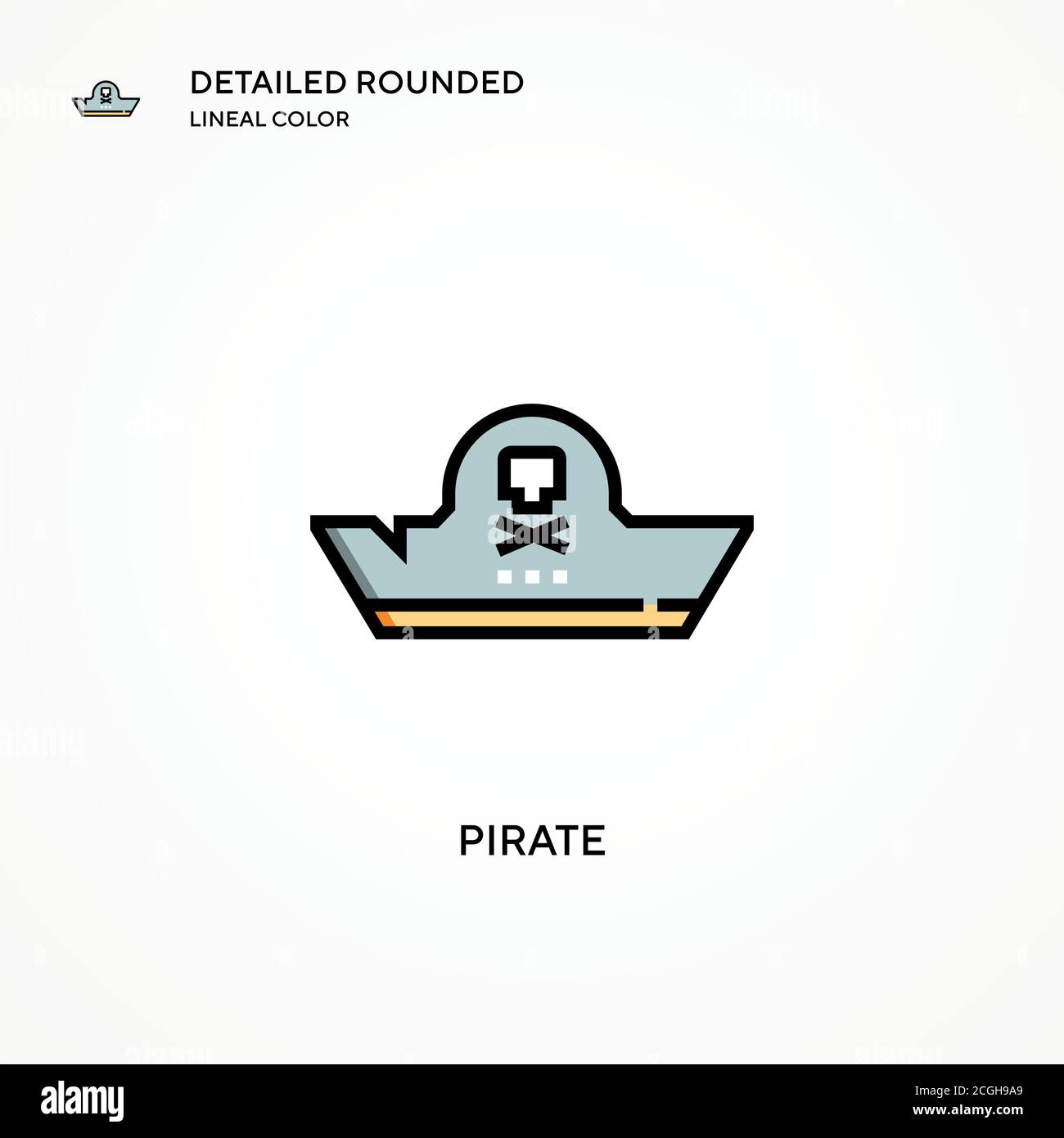 Pirate vector icon. Modern vector illustration concepts. Easy to edit ...