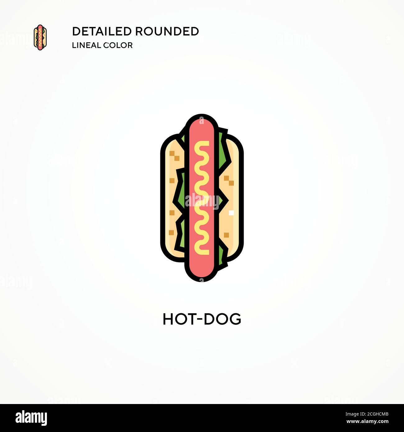 Hot-dog vector icon. Modern vector illustration concepts. Easy to edit ...
