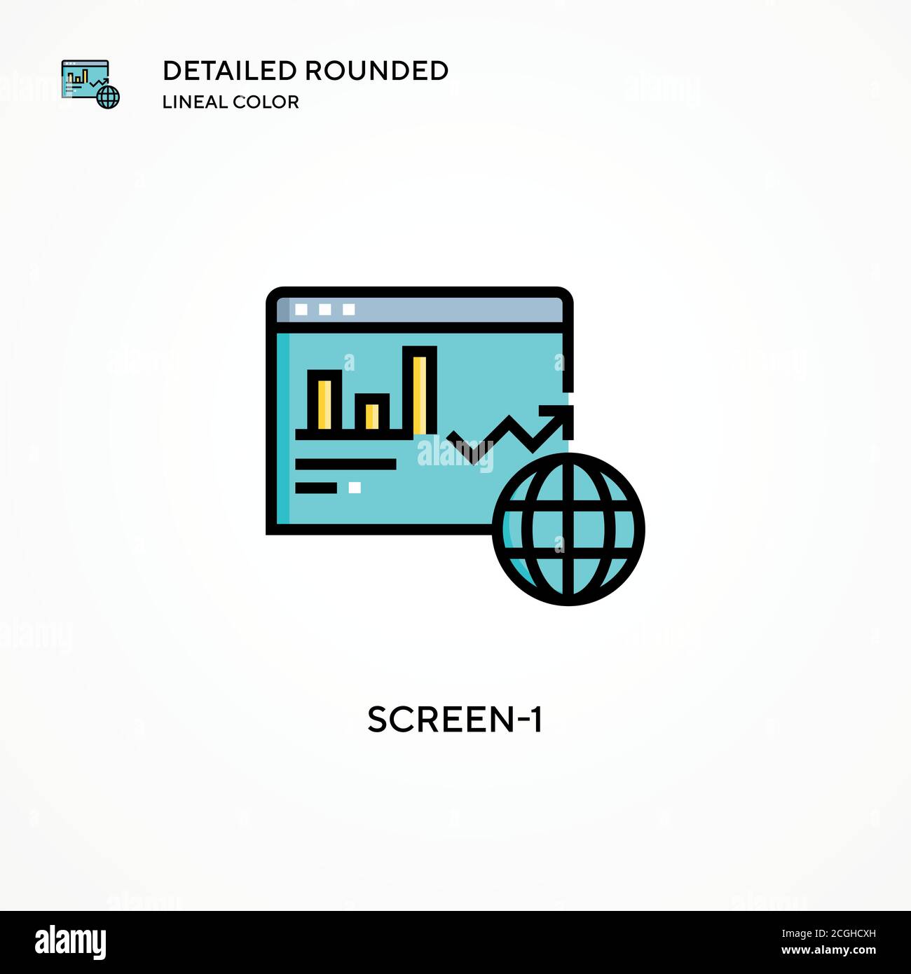 Screen-1 vector icon. Modern vector illustration concepts. Easy to edit ...