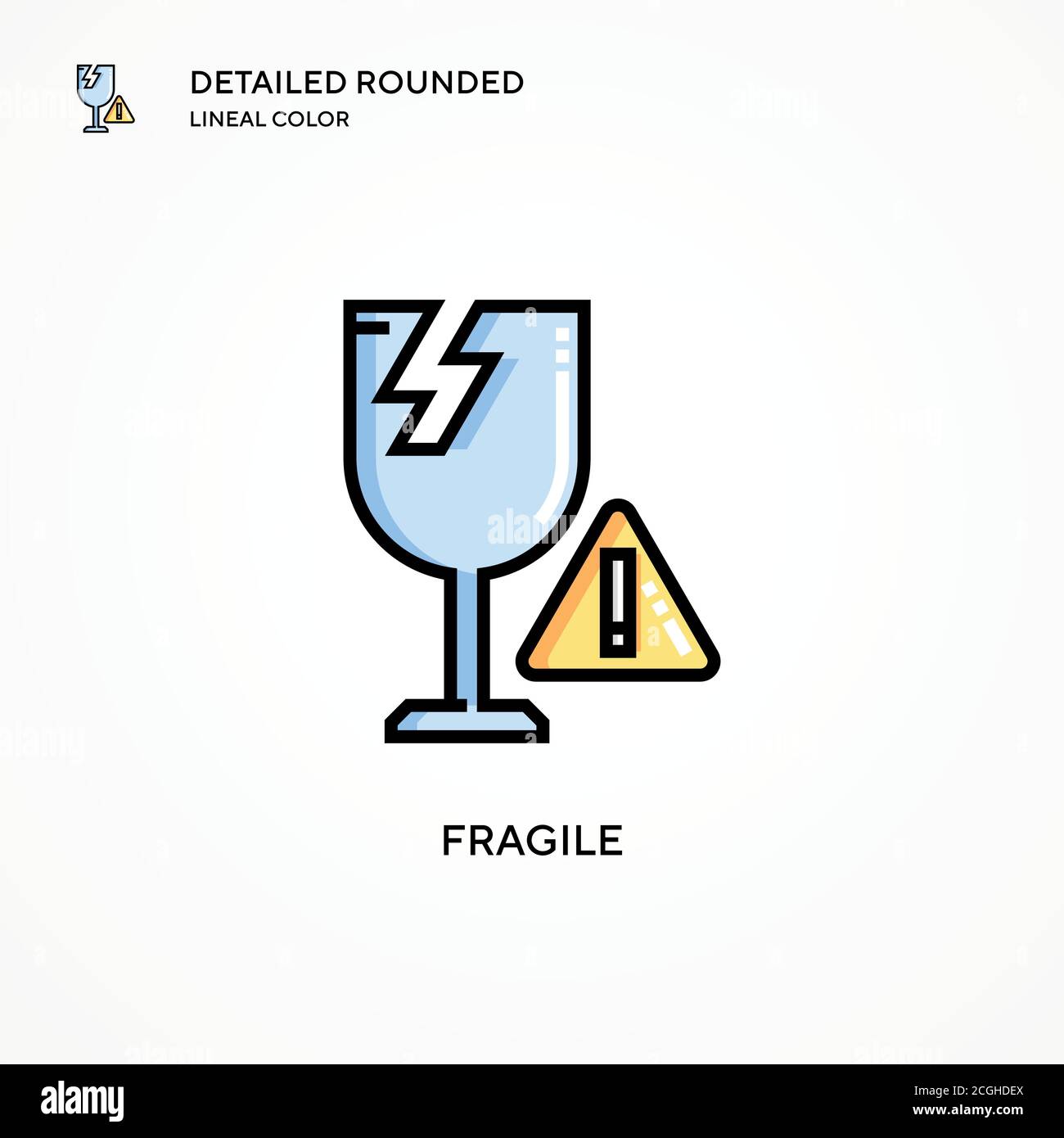 Fragile vector icon. Modern vector illustration concepts. Easy to edit ...