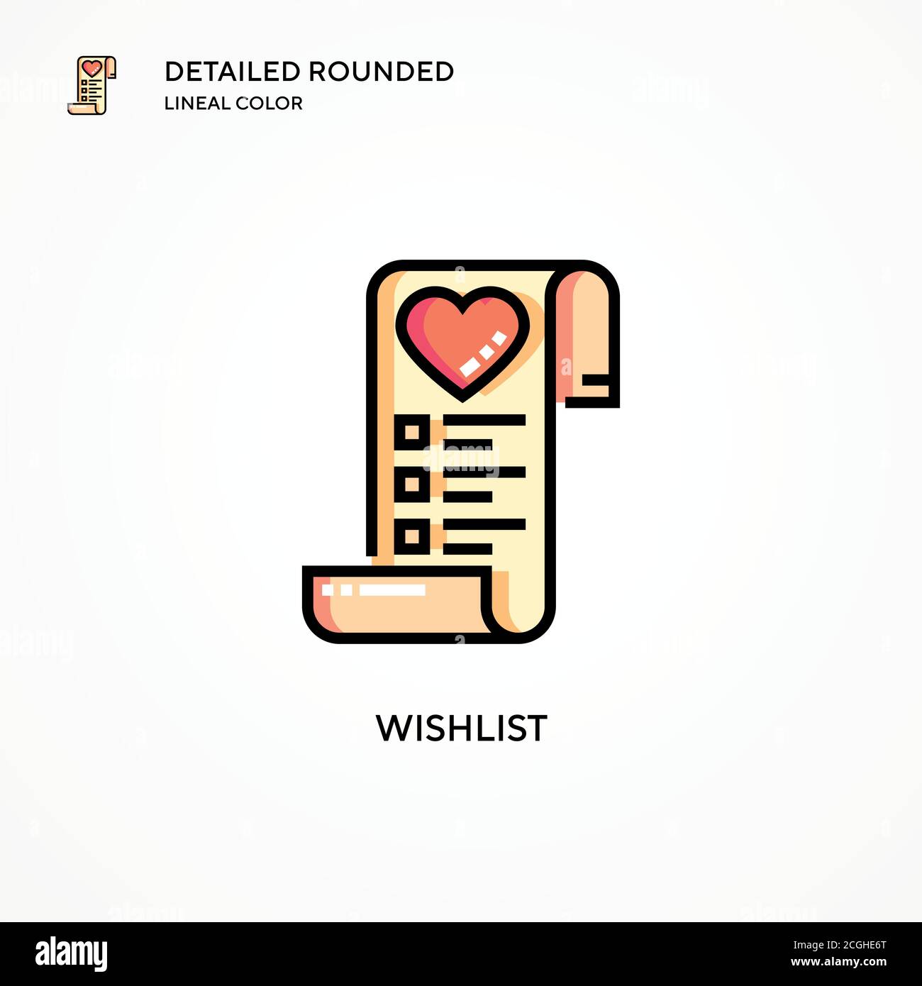 Wishlist vector icon. Modern vector illustration concepts. Easy to edit and customize. Stock Vector
