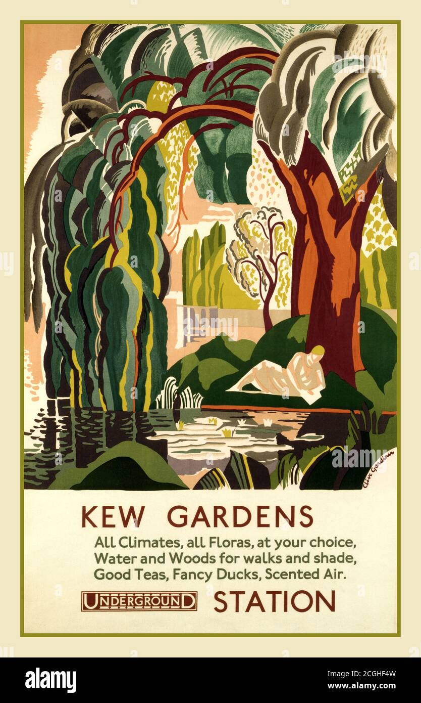 Go To The Kew 1924 Natural History Museum London Vintage Poster Print Retro Art 