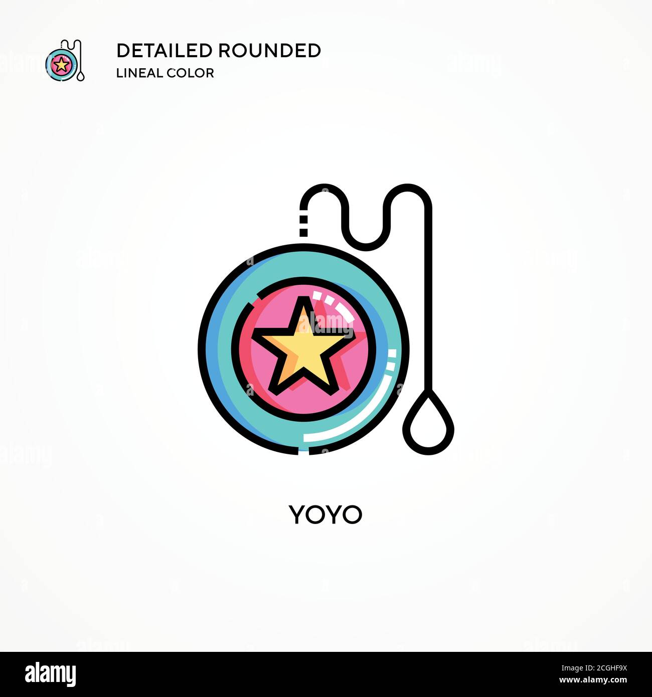 Yoyo vector icon. Modern vector illustration concepts. Easy to edit and