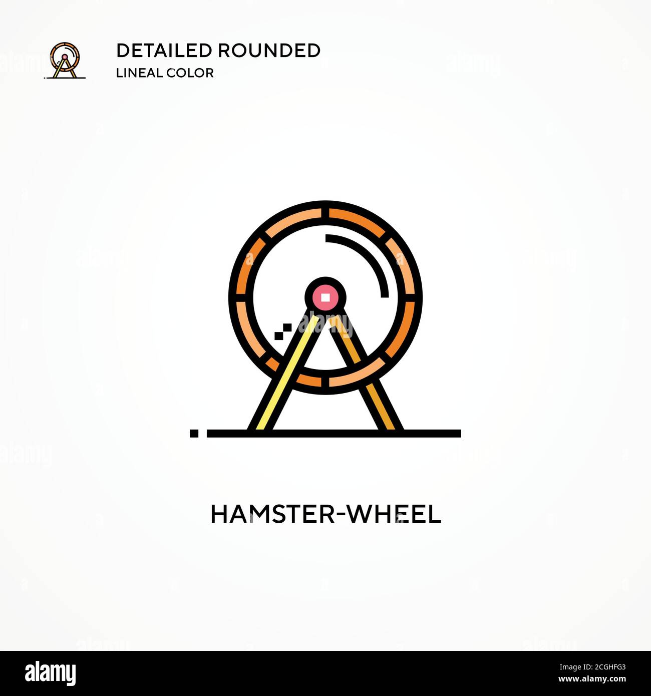 Hamster-wheel vector icon. Modern vector illustration concepts. Easy to edit and customize. Stock Vector