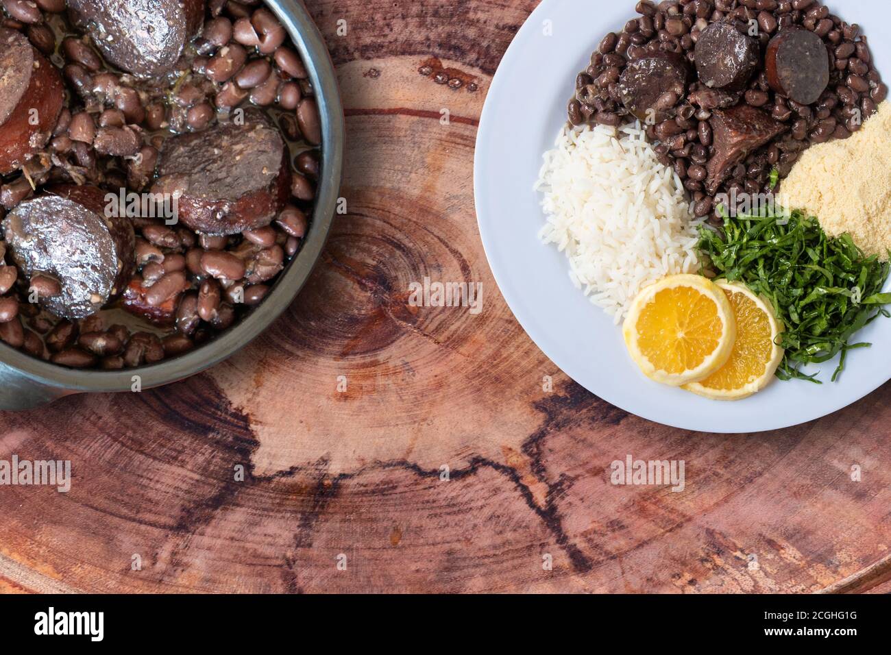 Feijoada Traditional Brazilian Food Dish Top View Stock Photo Alamy
