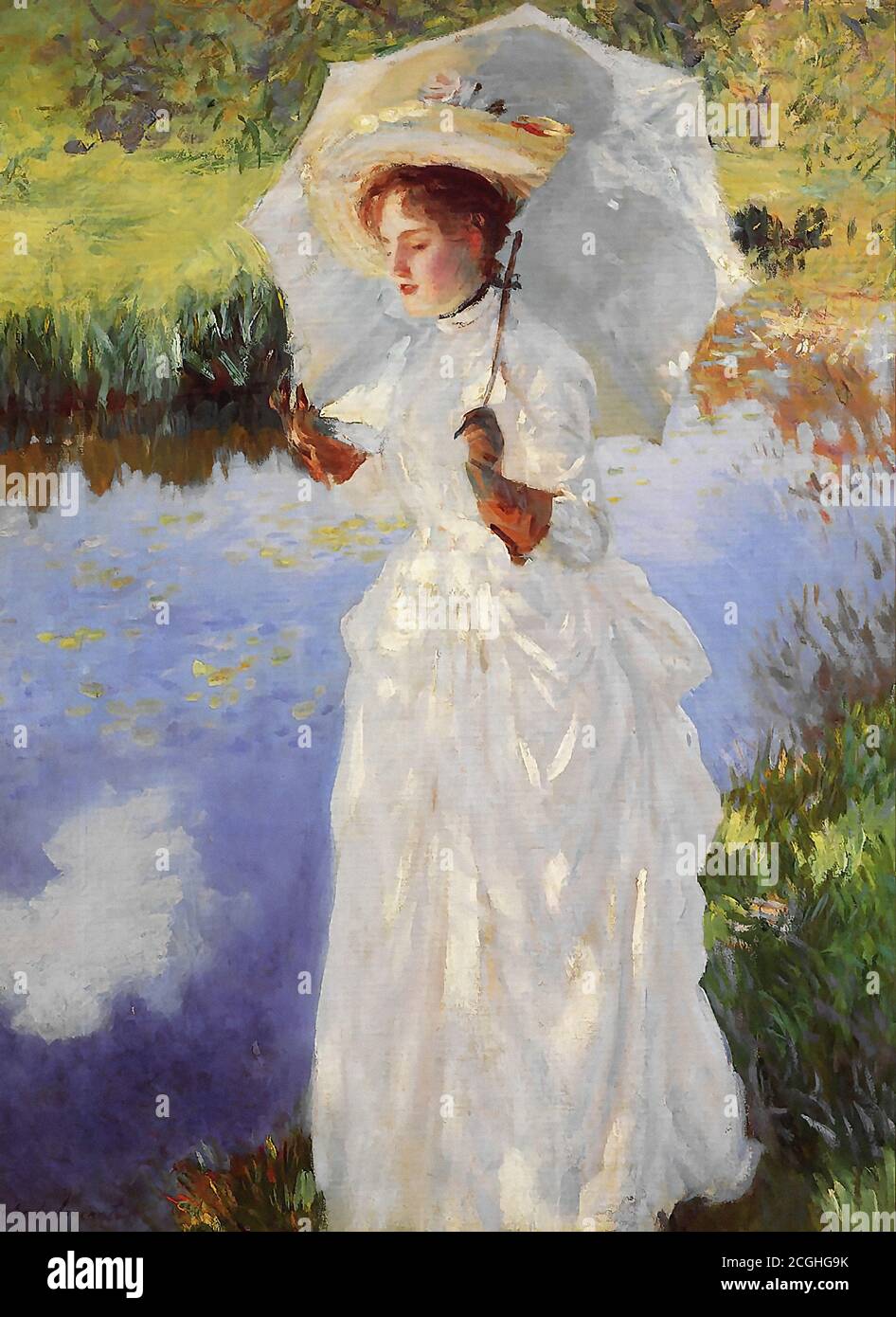 Sargent John Singer - a Morning Walk - British School - 19th  Century Stock Photo
