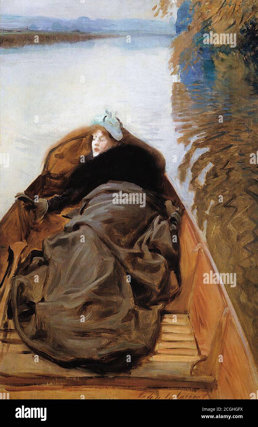 Sargent John Singer - Autumn on the River - British School - 19th  Century Stock Photo