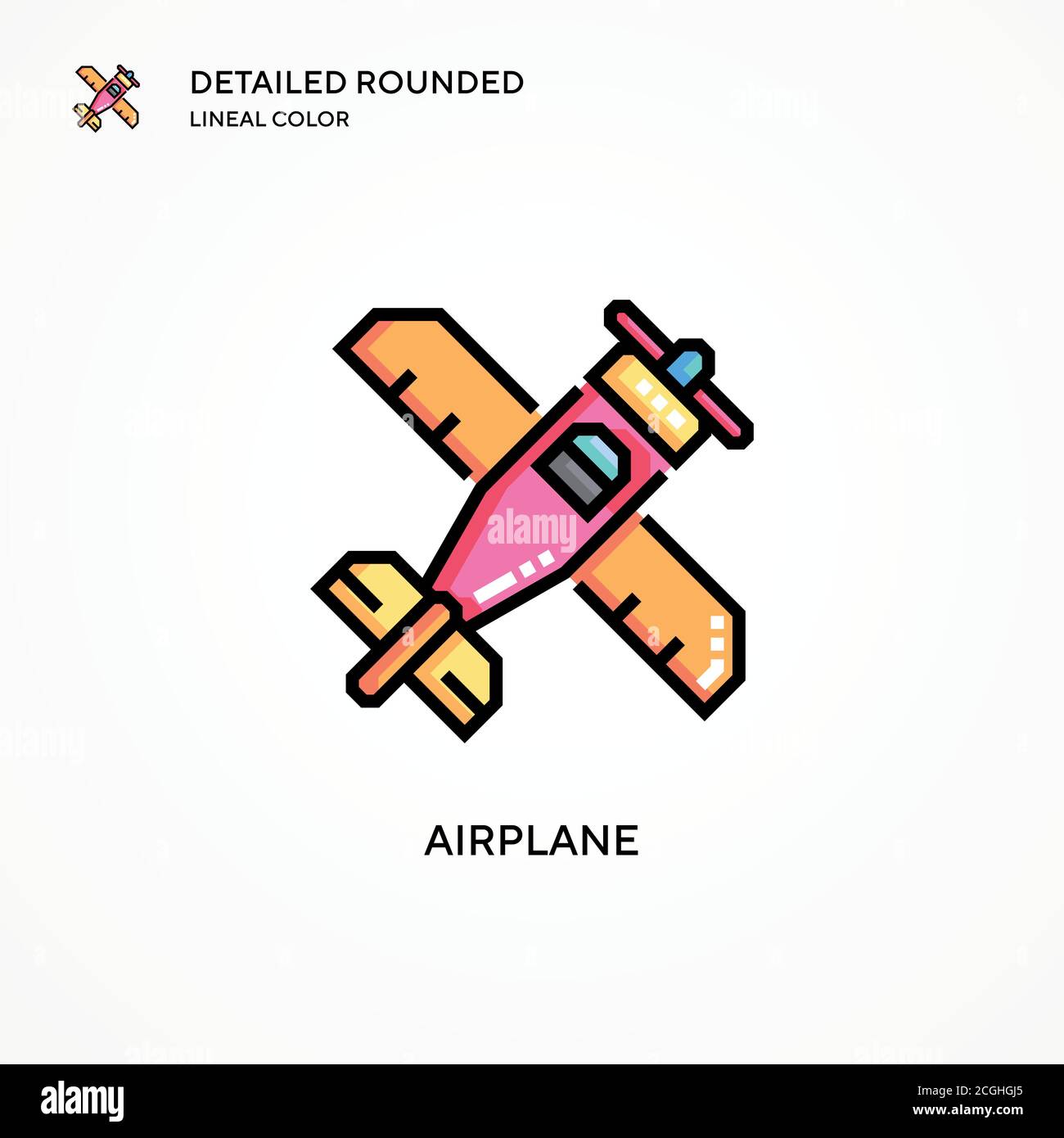 Airplane vector icon. Modern vector illustration concepts. Easy to edit ...