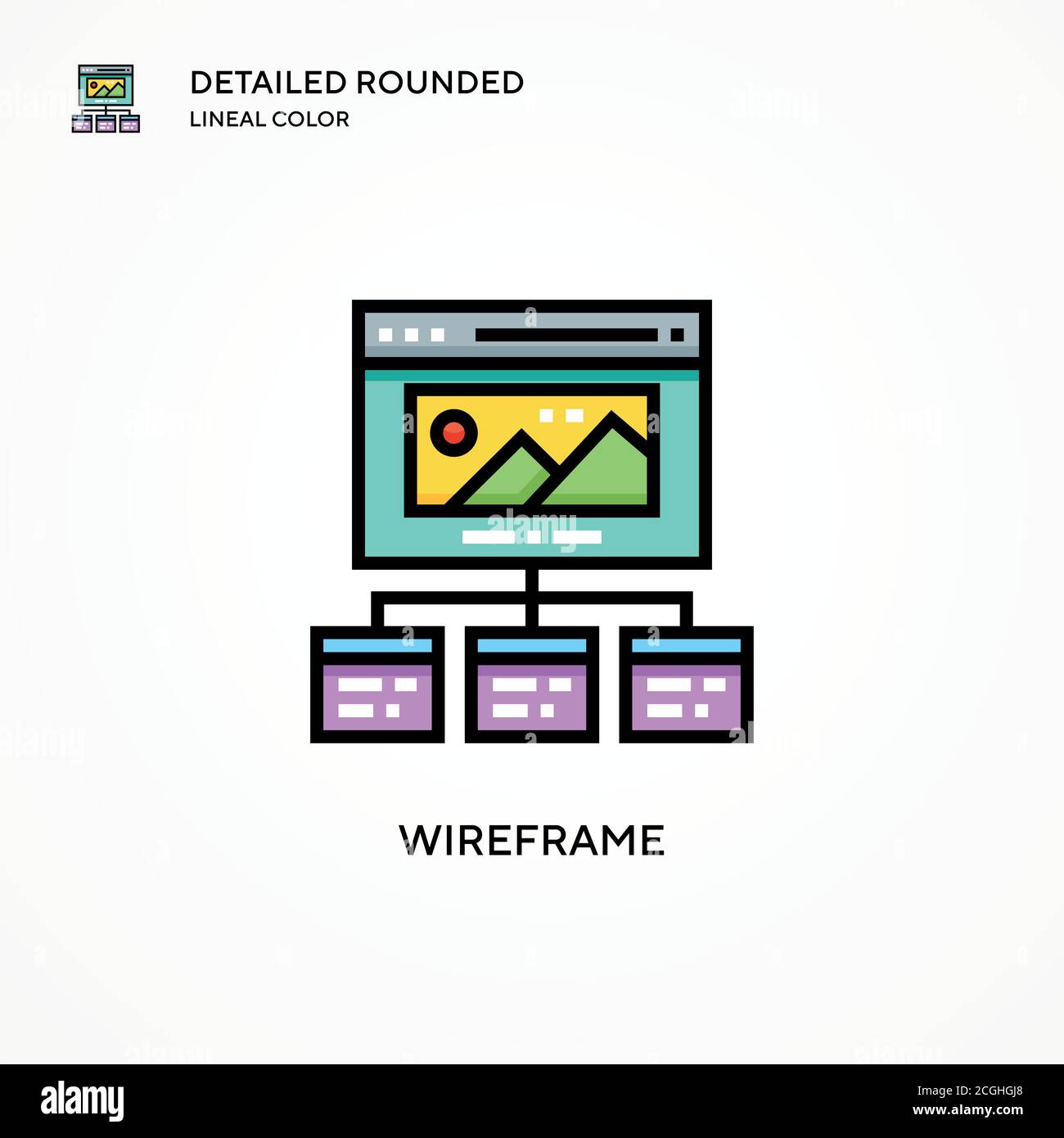 Wireframe vector icon. Modern vector illustration concepts. Easy to ...