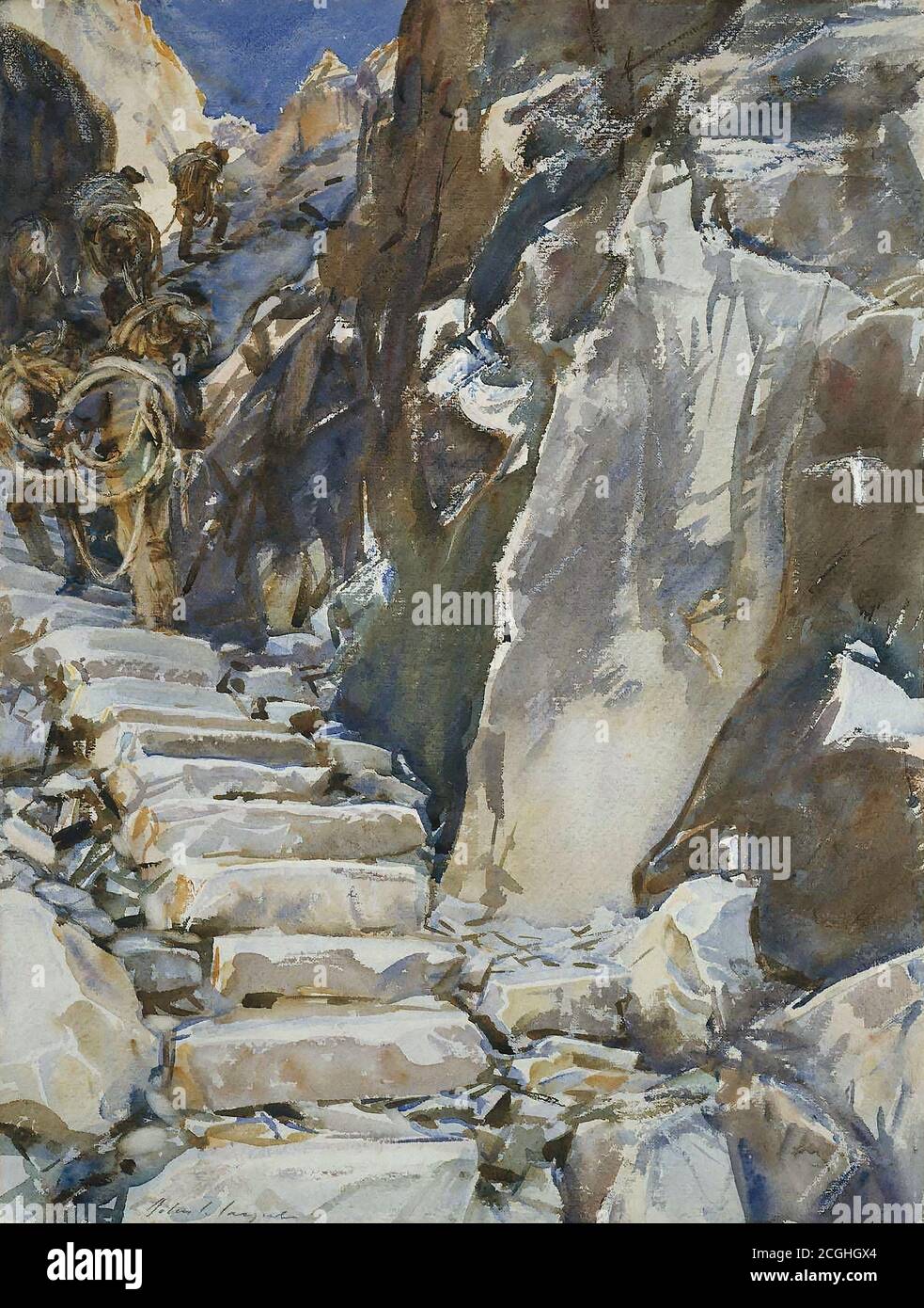 Sargent John Singer - Carrara - Lizzatori I - British School - 19th  Century Stock Photo