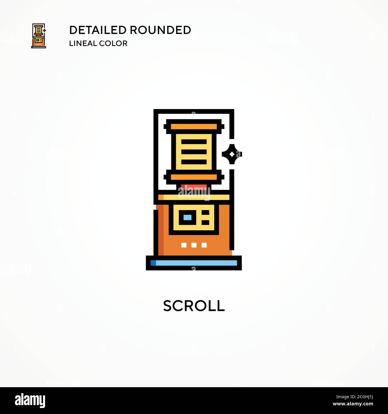 Scroll vector icon. Modern vector illustration concepts. Easy to edit ...