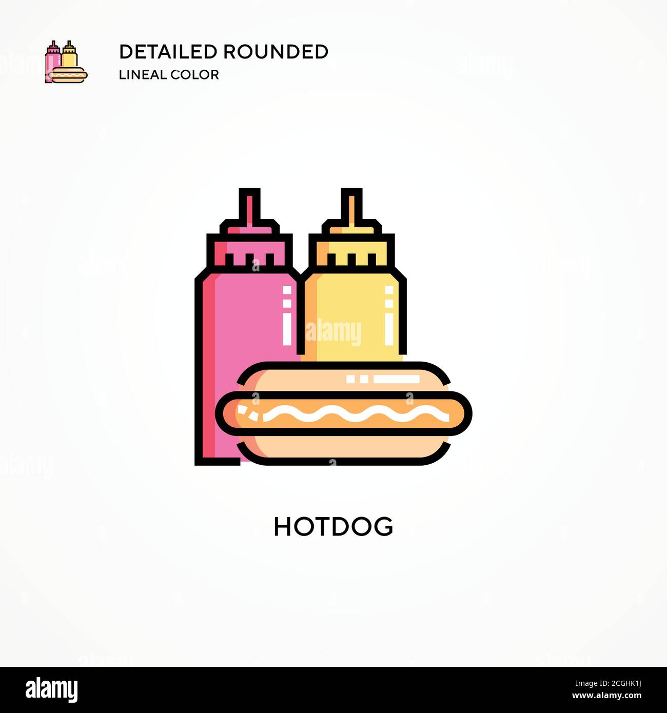 Hotdog vector icon. Modern vector illustration concepts. Easy to edit ...