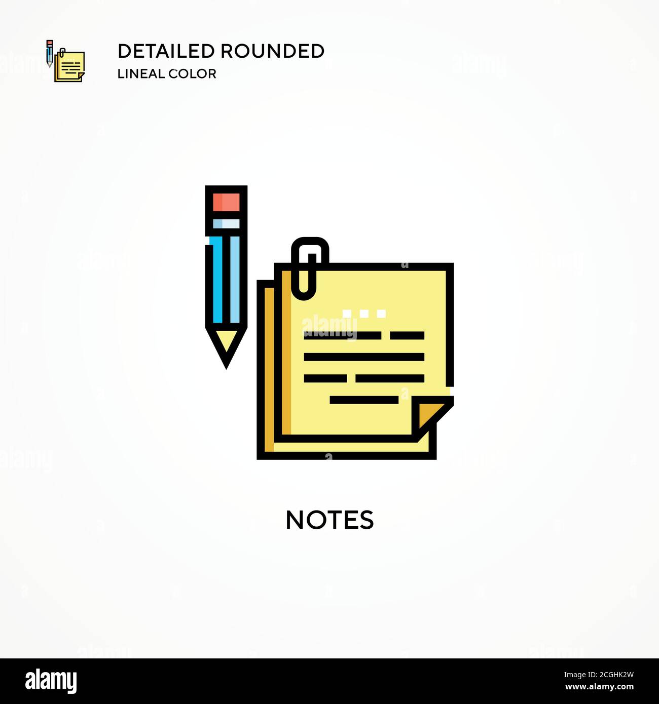 Notes vector icon. Modern vector illustration concepts. Easy to edit ...