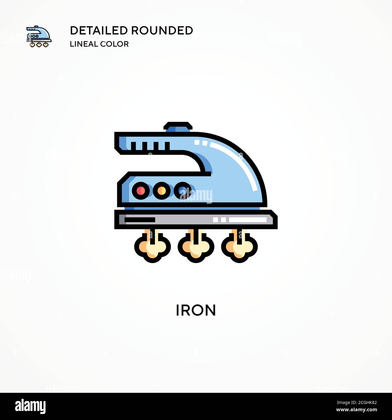 Iron vector icon. Modern vector illustration concepts. Easy to edit and ...