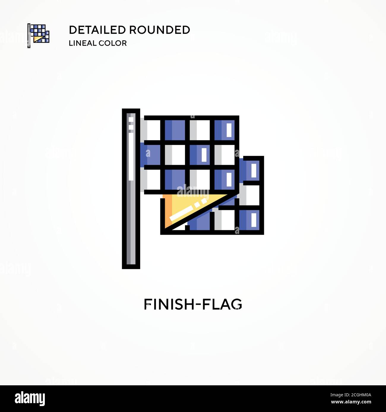 Finish-flag vector icon. Modern vector illustration concepts. Easy to ...