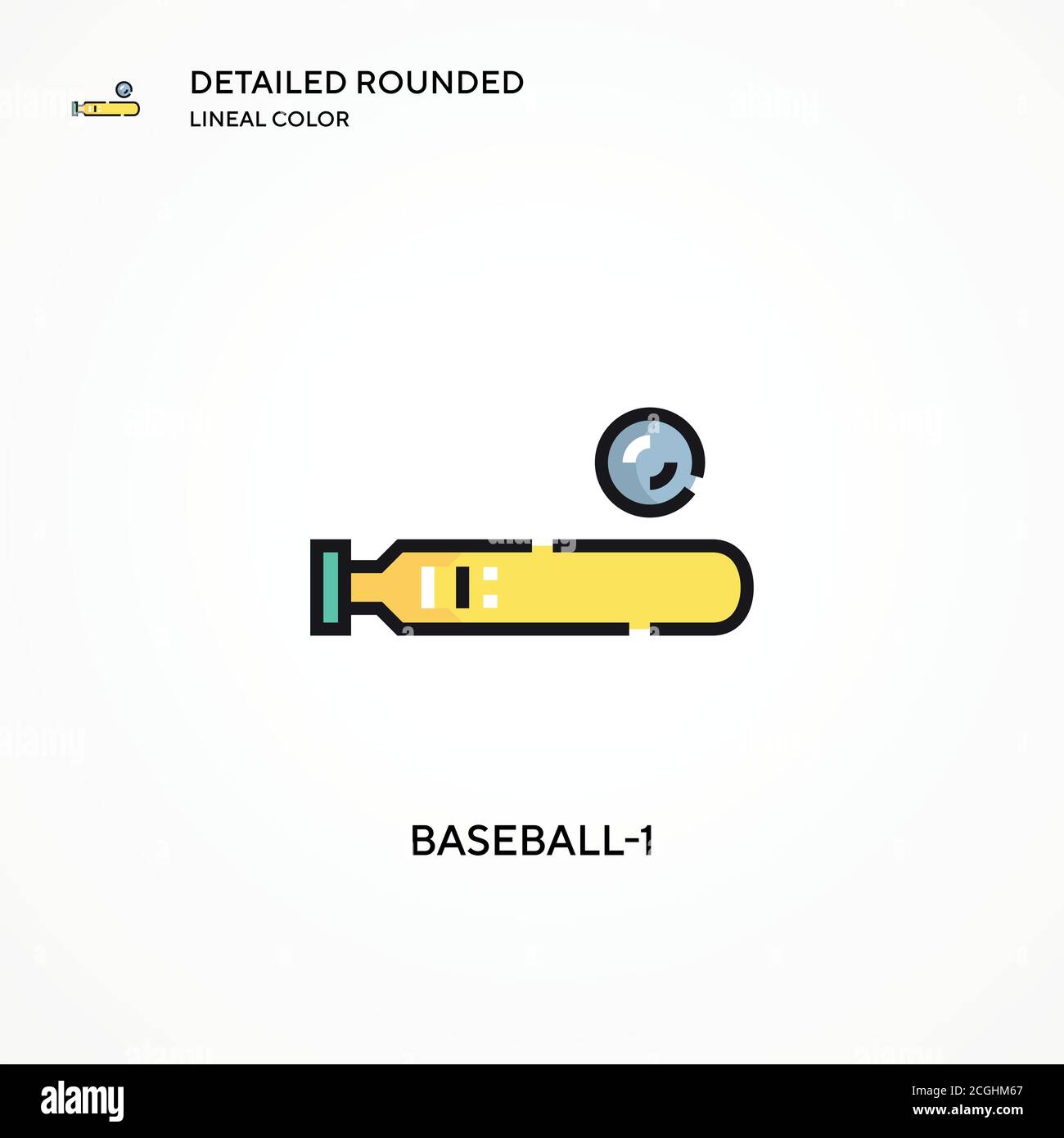 Baseball-1 vector icon. Modern vector illustration concepts. Easy to edit and customize. Stock Vector