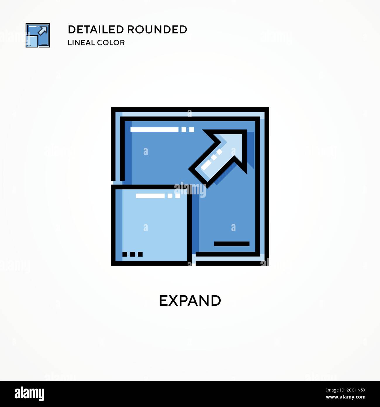 Expand vector icon. Modern vector illustration concepts. Easy to edit ...