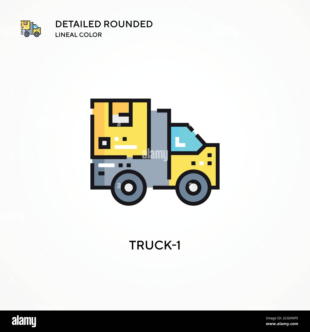Semi truck rear view Stock Vector Images - Alamy