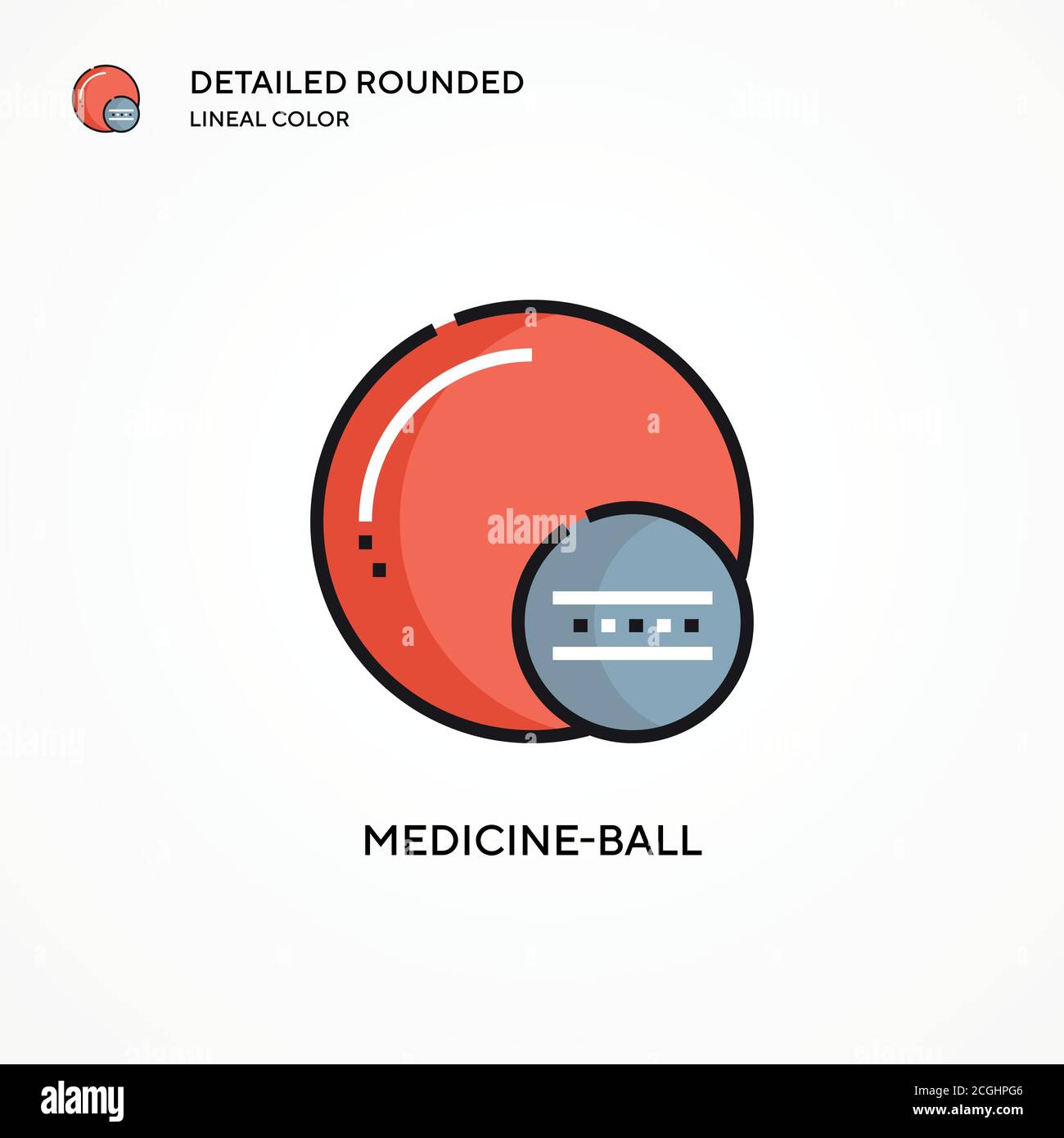 Medicineball vector icon. Modern vector illustration concepts. Easy to