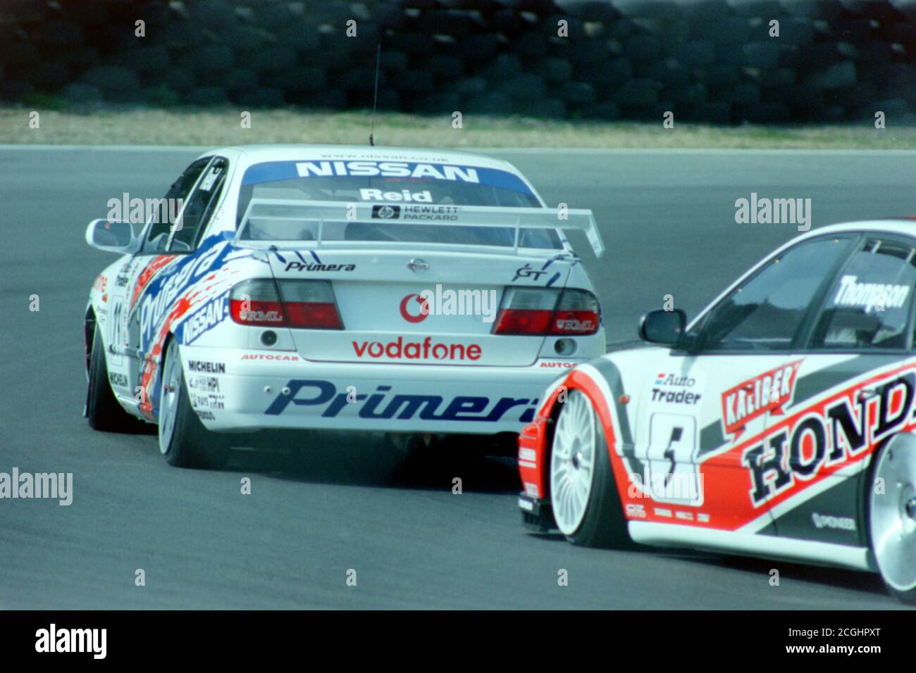 Archive image: British Touring Car Championships at Brands Hatch on 31st August 1998, image scanned from colour negative. Anthony Reid in the Nissan Primera GT of Vodafone Nissan Racing team. Stock Photo