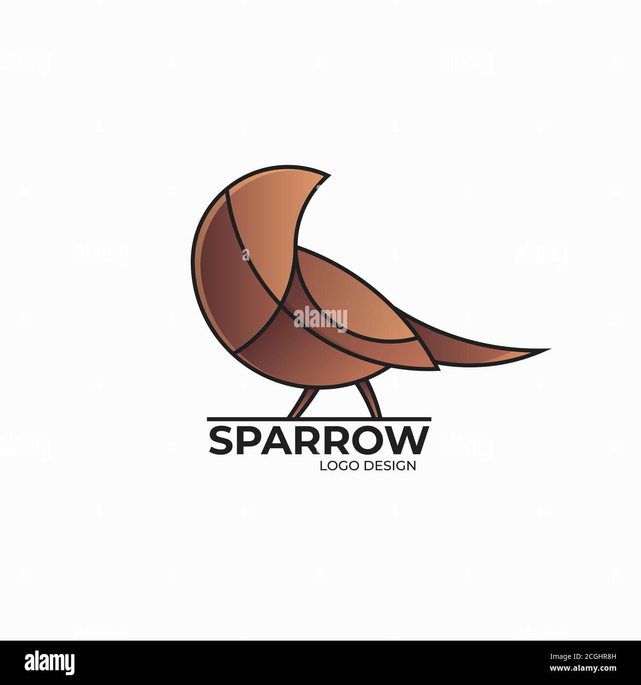 Sparrow logo design template Stock Vector