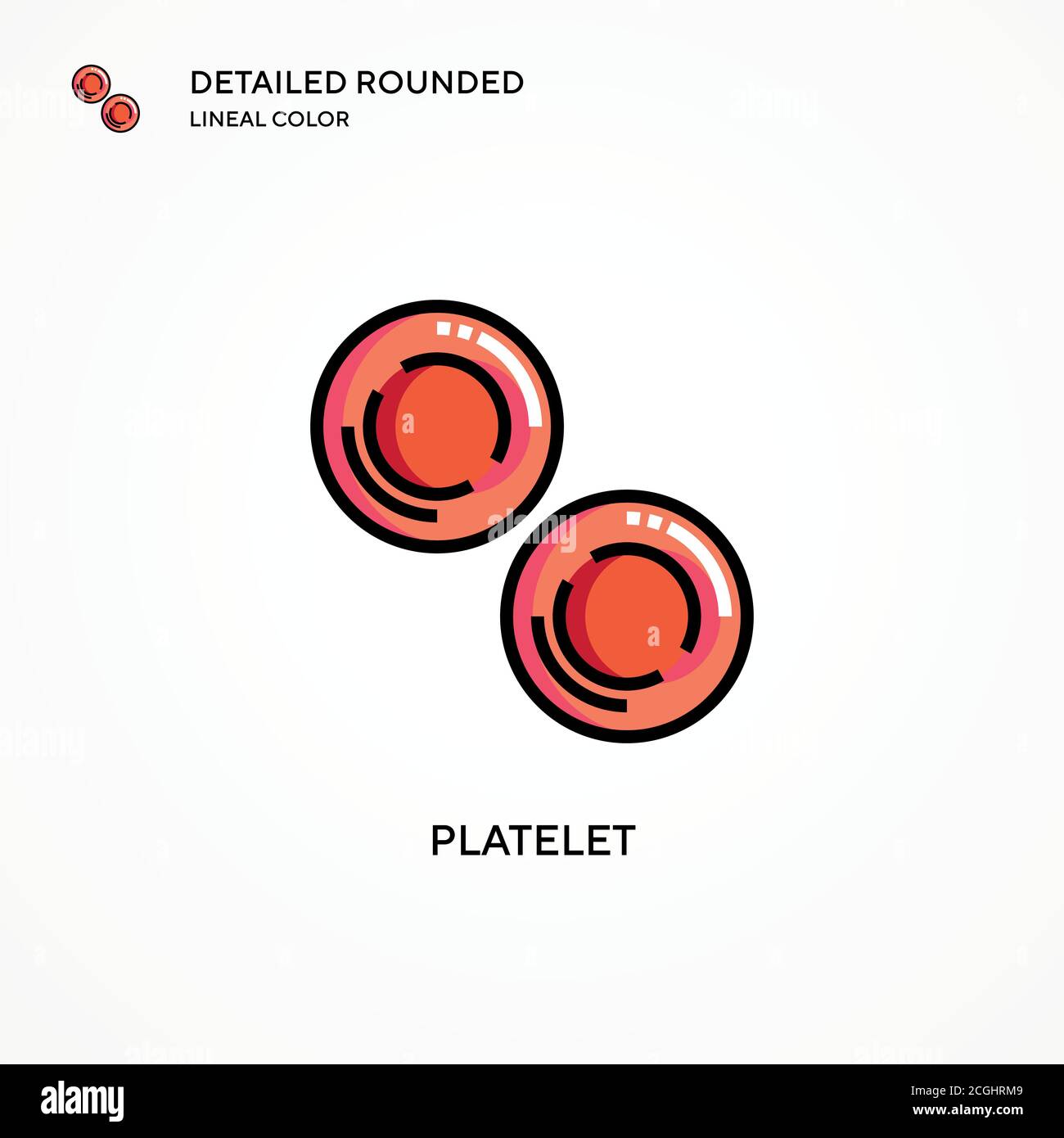 Platelet vector icon. Modern vector illustration concepts. Easy to edit
