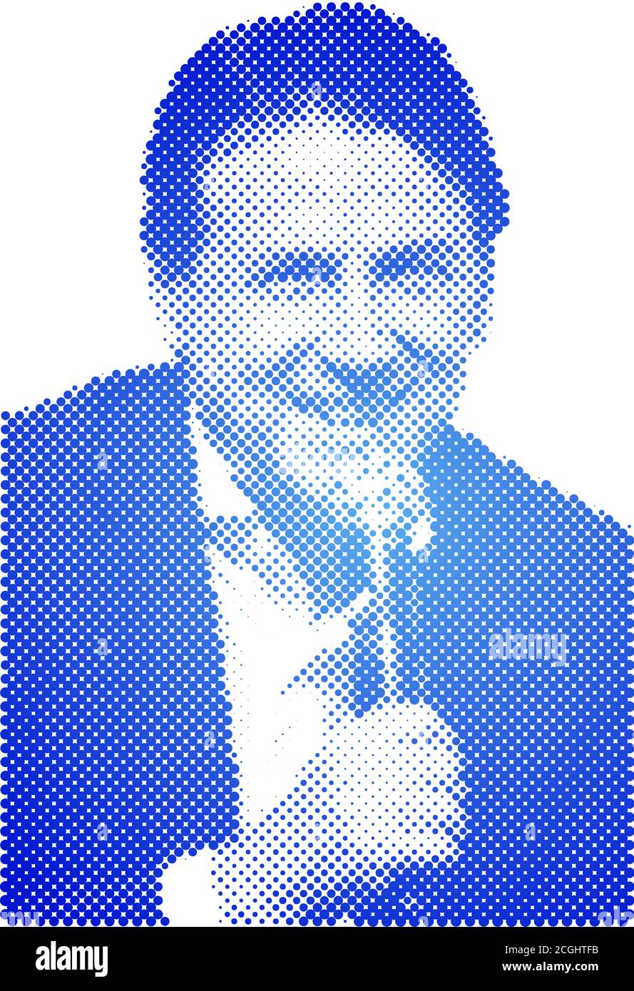 Giuseppe Conte, italian prime minister, graphic vector elaboration Stock Vector