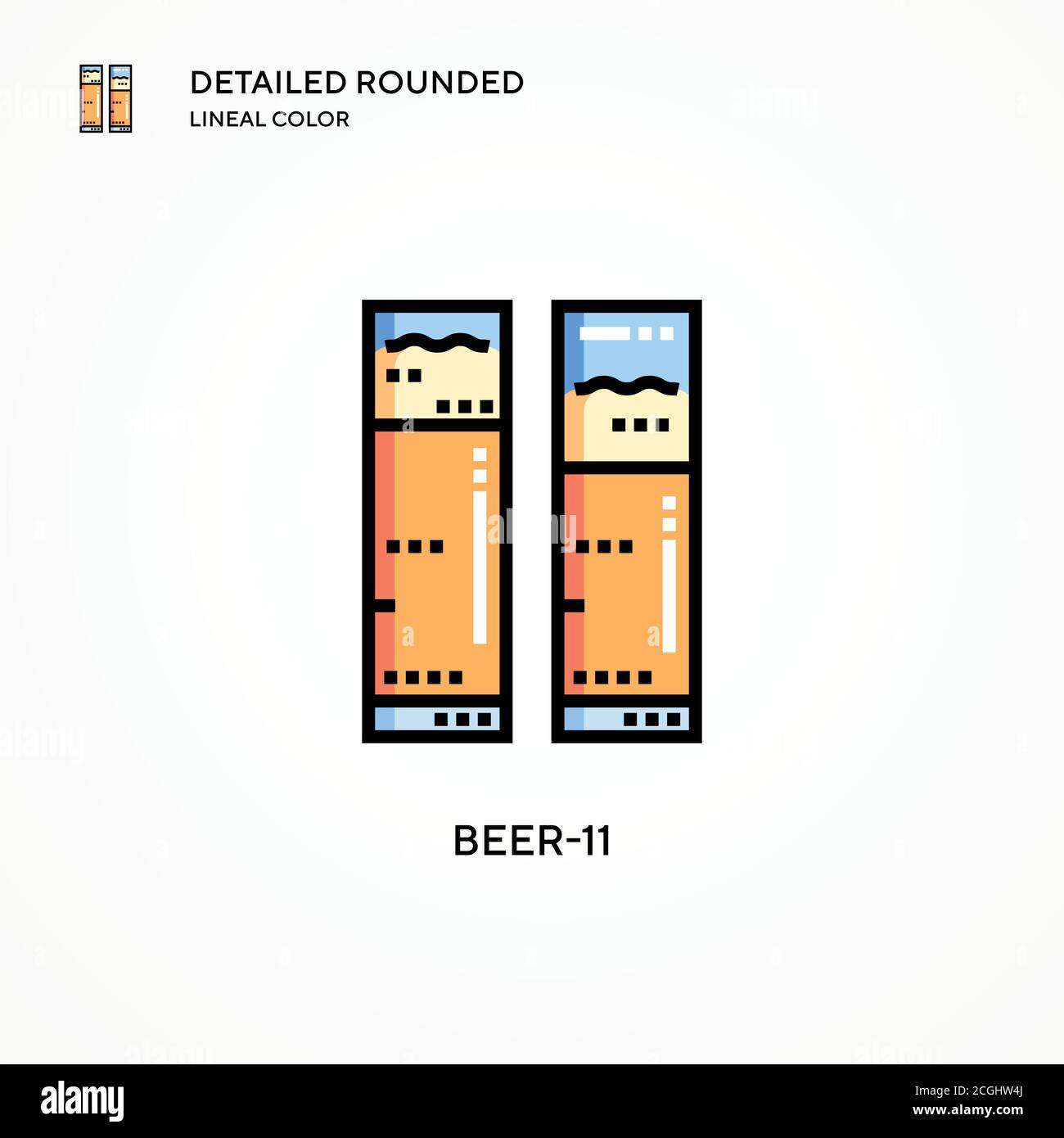 Beer-11 vector icon. Modern vector illustration concepts. Easy to edit and customize. Stock Vector
