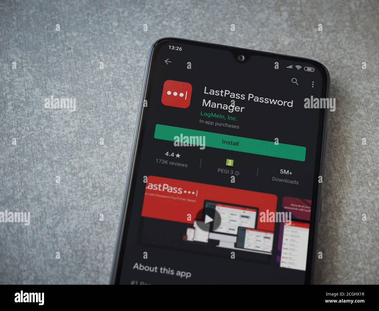 Lod, Israel - July 8, 2020: LastPass Password Manager app play store ...