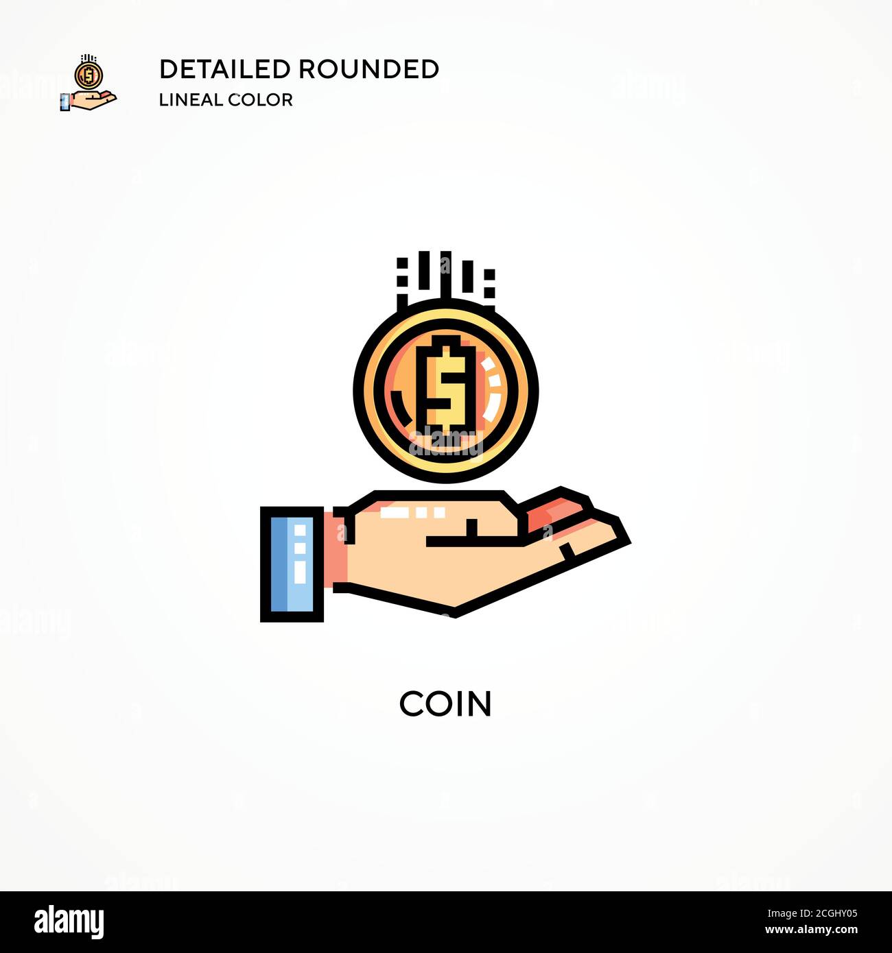 Coin vector icon. Modern vector illustration concepts. Easy to edit and ...