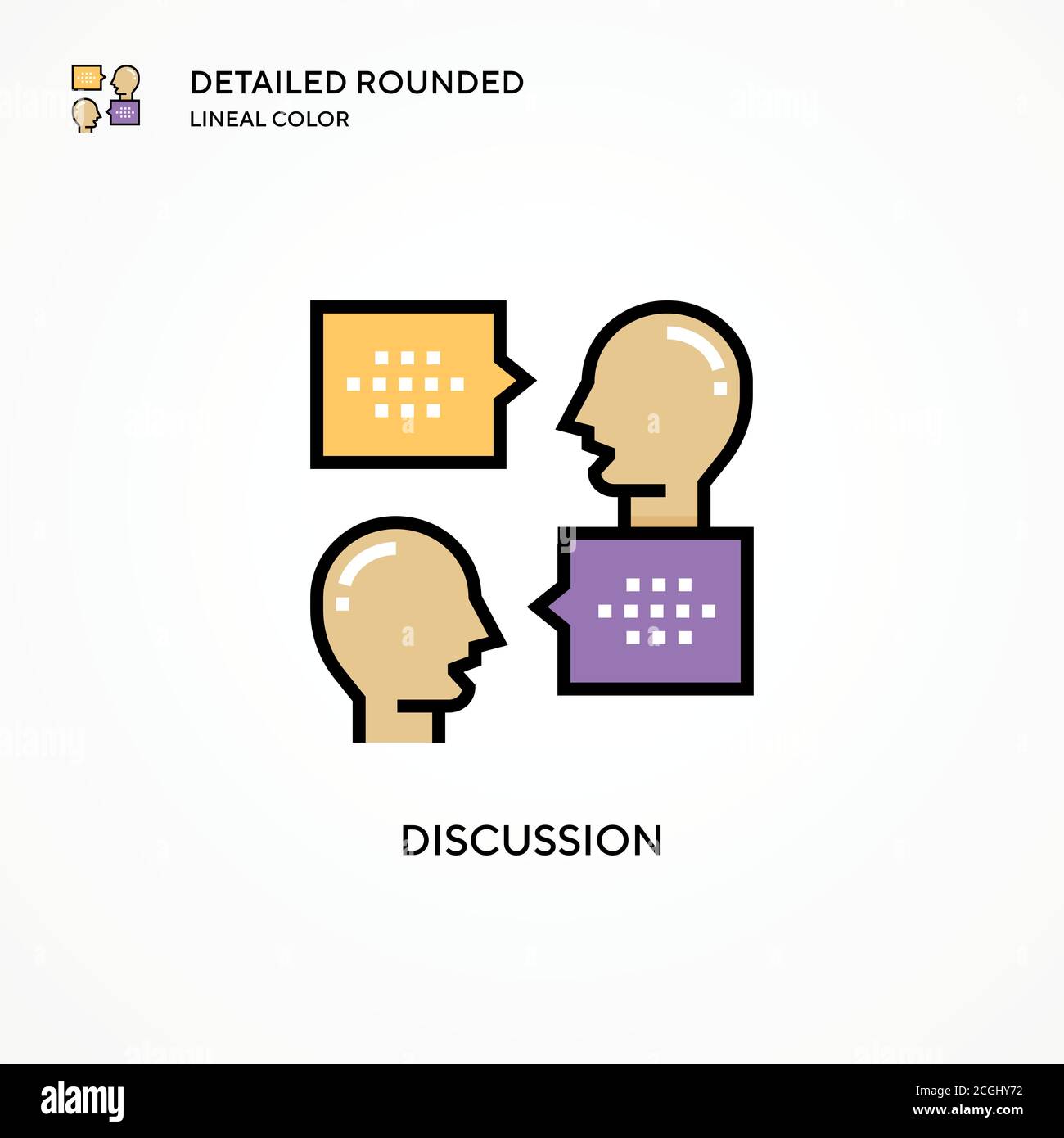 Discussion vector icon. Modern vector illustration concepts. Easy to ...