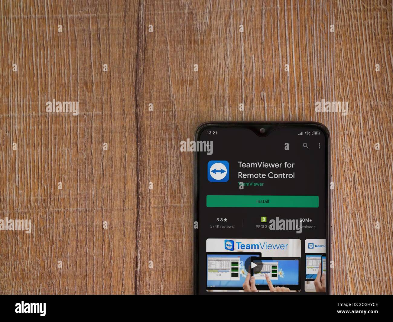 Lod, Israel - July 8, 2020: TeamViewer app play store page on the ...