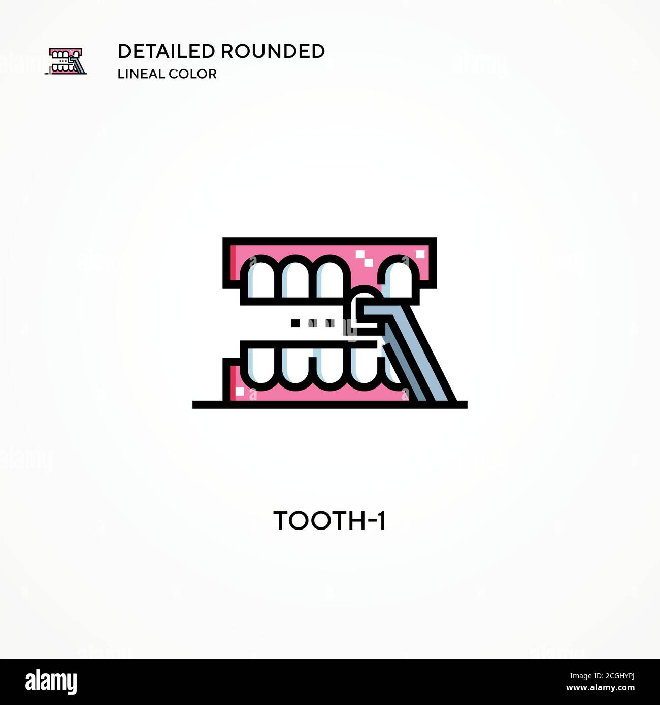 Tooth-1 vector icon. Modern vector illustration concepts. Easy to edit ...