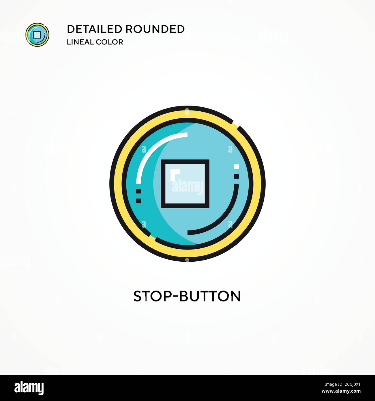 Stop-button vector icon. Modern vector illustration concepts. Easy to edit and customize. Stock Vector