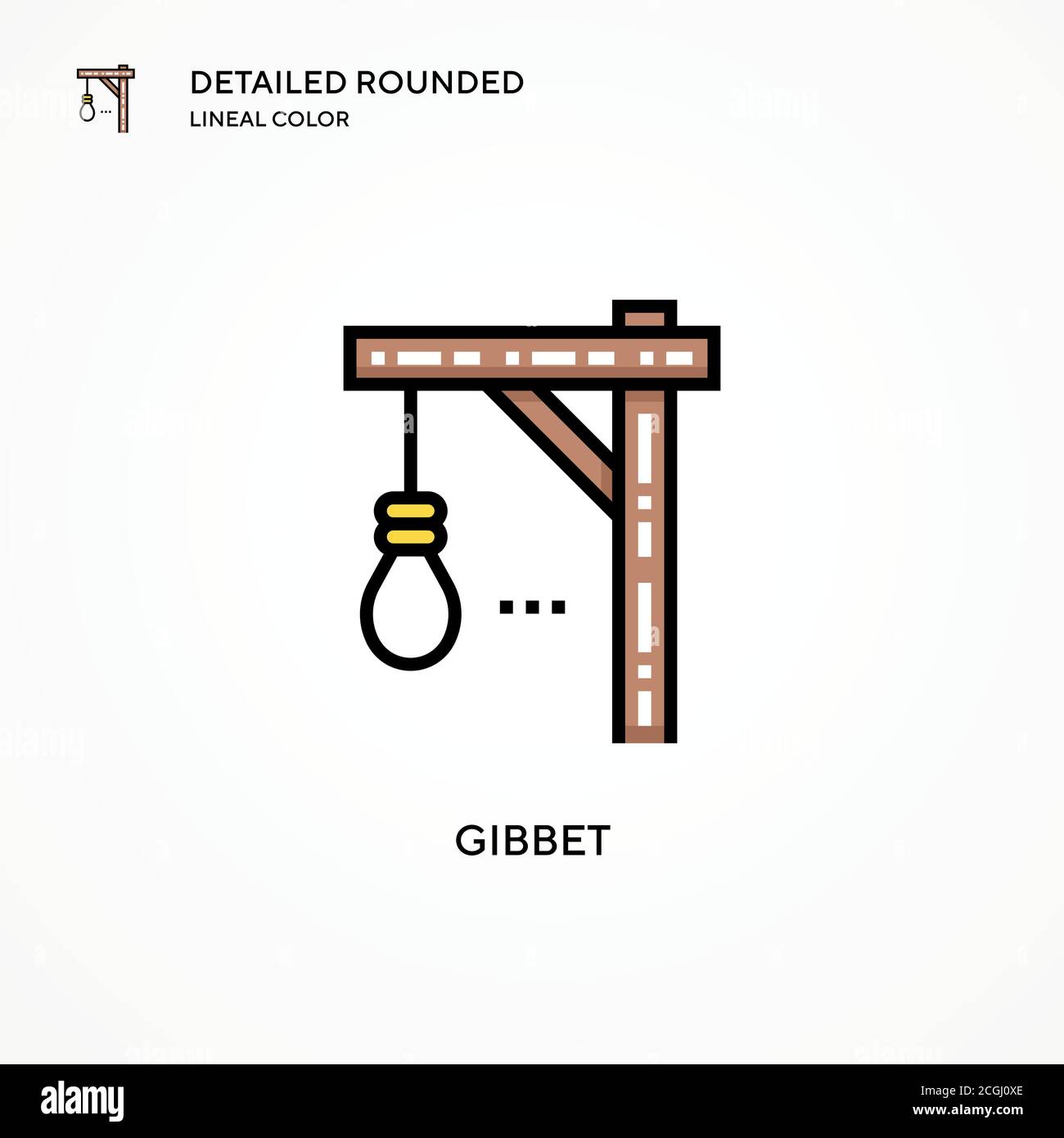 Gibbet vector icon. Modern vector illustration concepts. Easy to edit and customize. Stock Vector