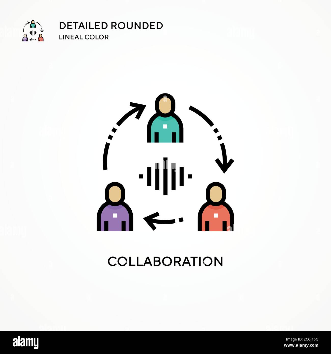 Collaboration vector icon. Modern vector illustration concepts. Easy to ...