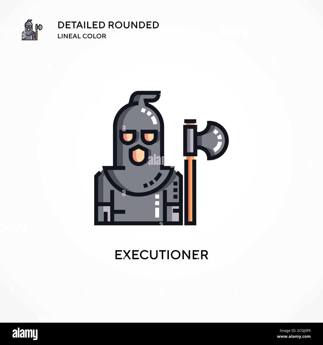 Executioner vector icon. Modern vector illustration concepts. Easy to edit and customize. Stock Vector