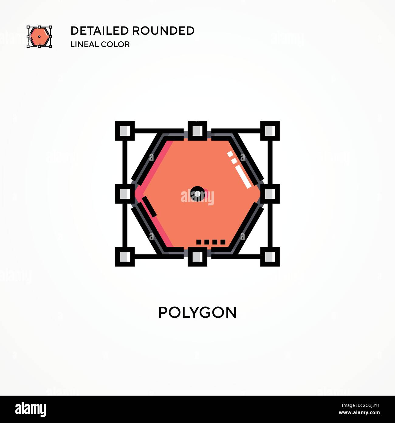 Polygon vector icon. Modern vector illustration concepts. Easy to edit ...