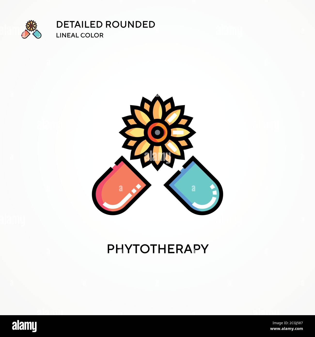 Phytotherapy vector icon. Modern vector illustration concepts. Easy to edit and customize. Stock Vector