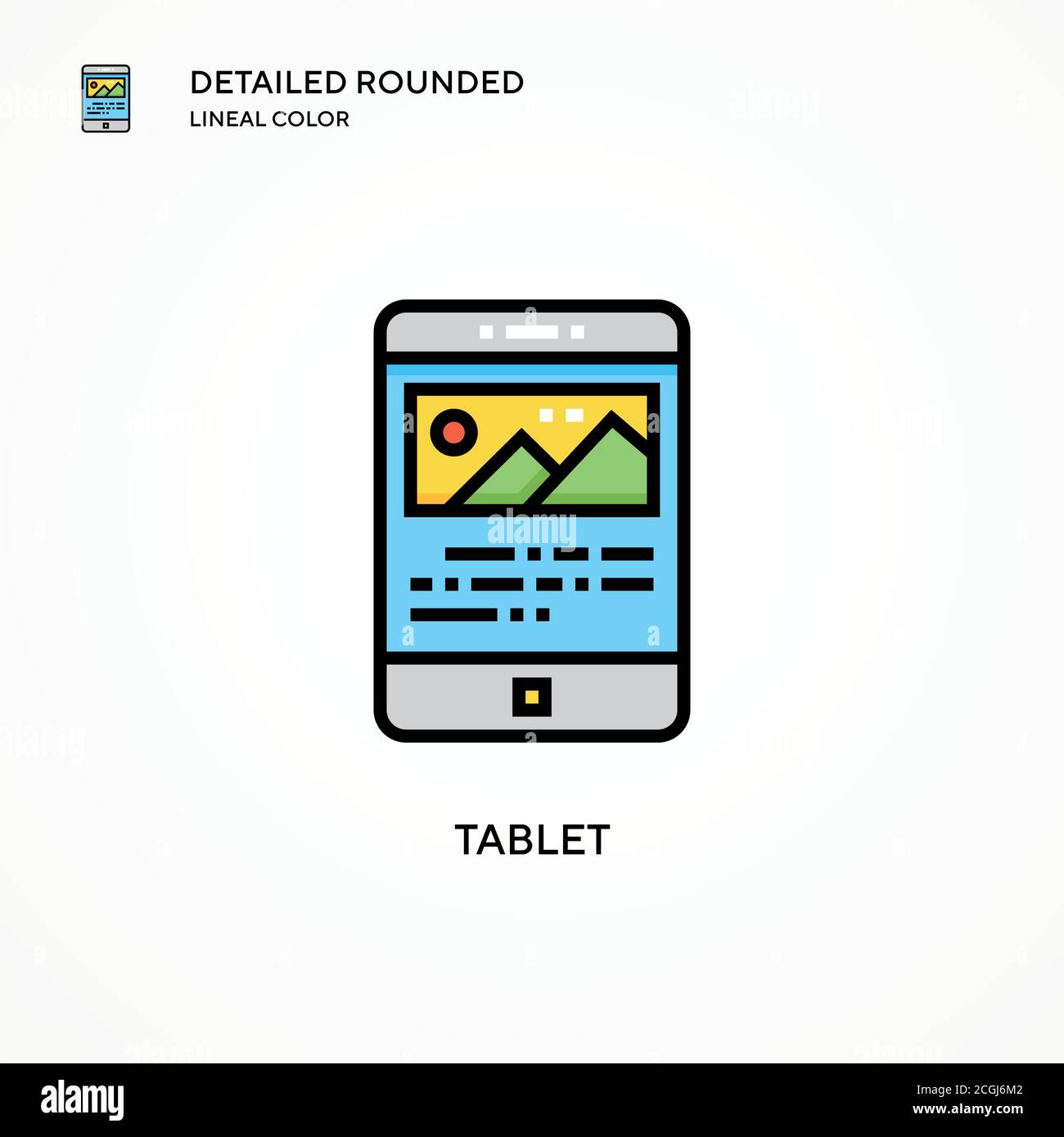 Tablet vector icon. Modern vector illustration concepts. Easy to edit ...