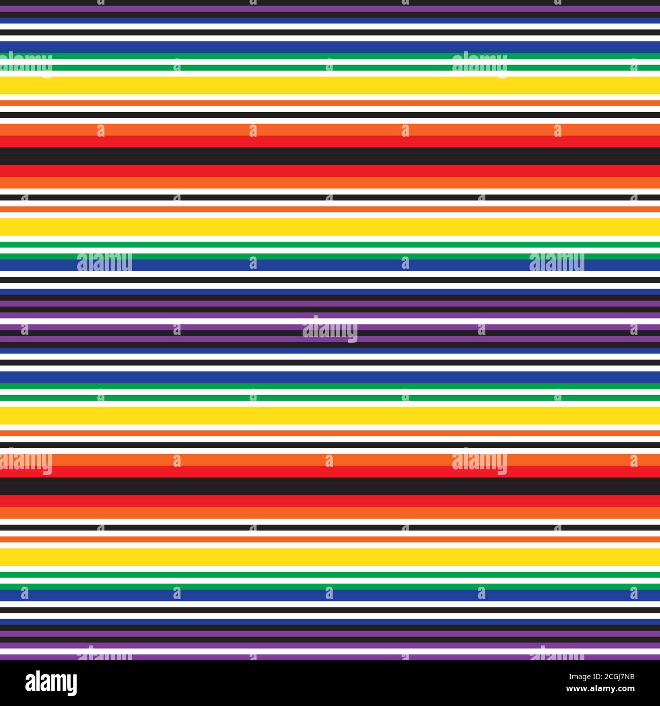 Rainbow striped seamless pattern background suitable for fashion textiles Stock Vector