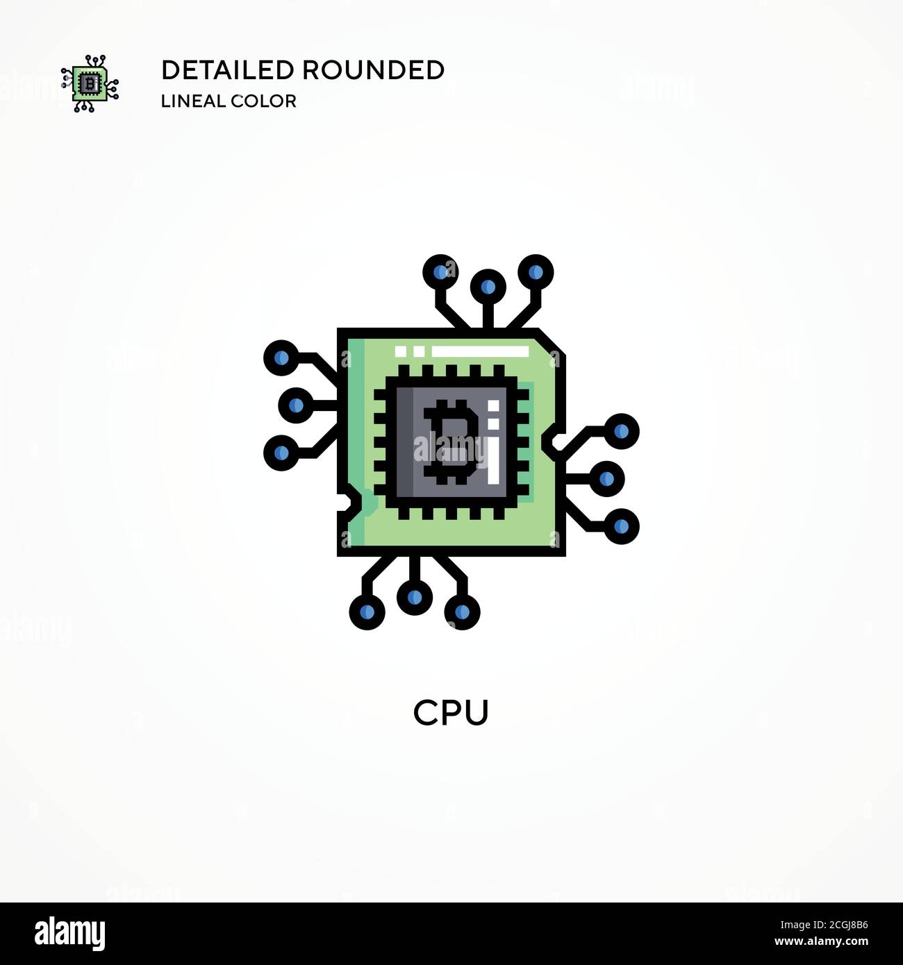 Cpu vector icon. Modern vector illustration concepts. Easy to edit and ...
