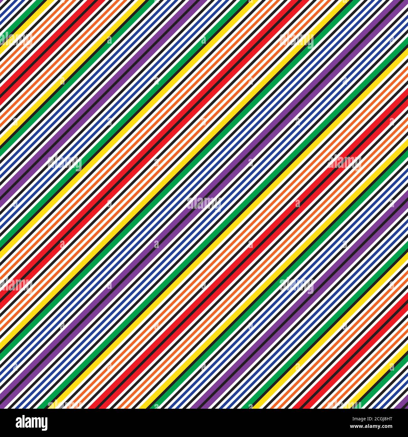 Rainbow striped seamless pattern background suitable for fashion textiles Stock Vector
