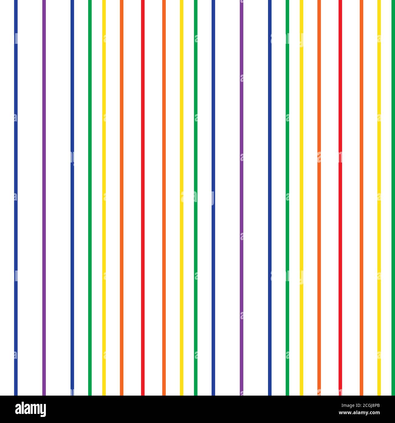 Rainbow striped seamless pattern background suitable for fashion textiles Stock Vector