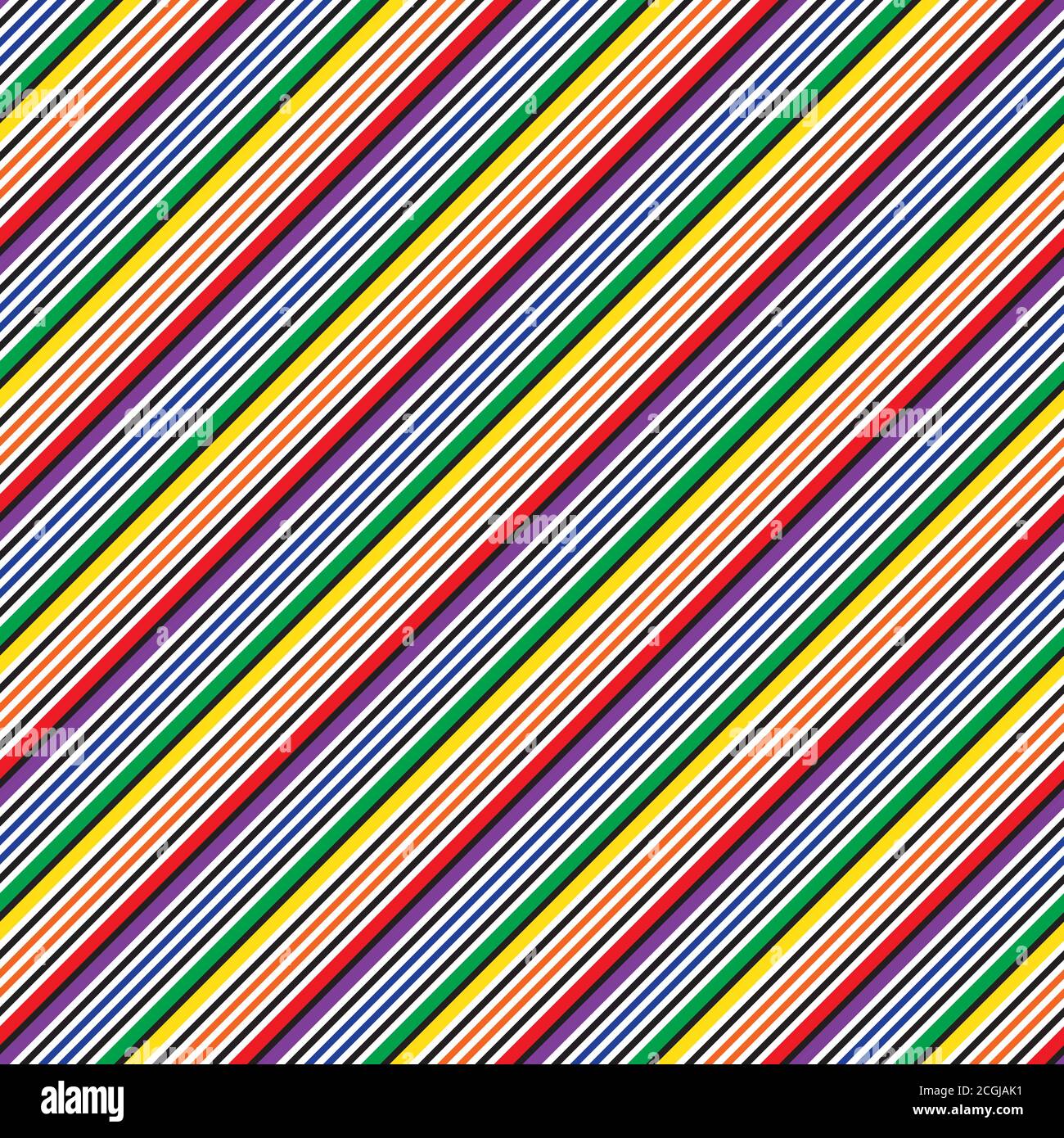 Rainbow striped seamless pattern background suitable for fashion textiles Stock Vector