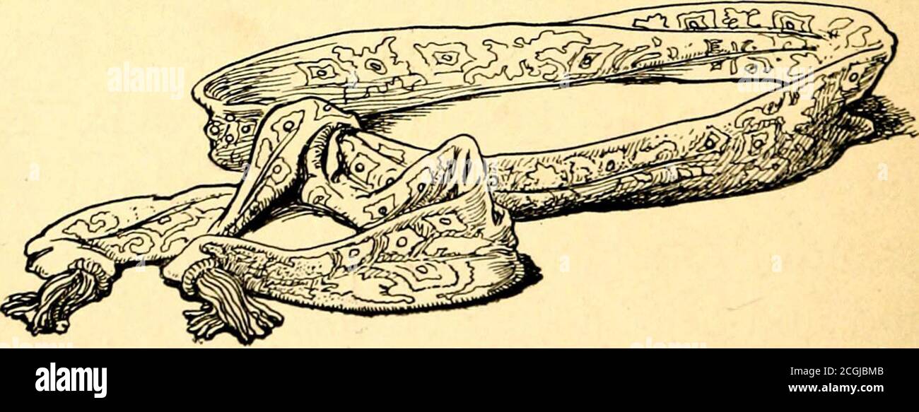 . Page, esquire, and knight : a book of chivalry . e the girdle of green silk wovenwith gold. Joy awakened in the dwelling of KingArthur when that knight came to court. Theking kissed him, and the queen, and many ofthe brave knights. They asked him how hefared, and he told them all that had happened 74 PAGE, ESQUIRE, AND KNIGHT to him. Last of all he showed them the girdle,and the blood flew to his face for shame as hetold the tale. Lo, here, my lord, he said, and he handedArthur the girdle, is the bond of my blame,the token of my cowardice. And I must needsv/ear it as long as I live, for none Stock Photo