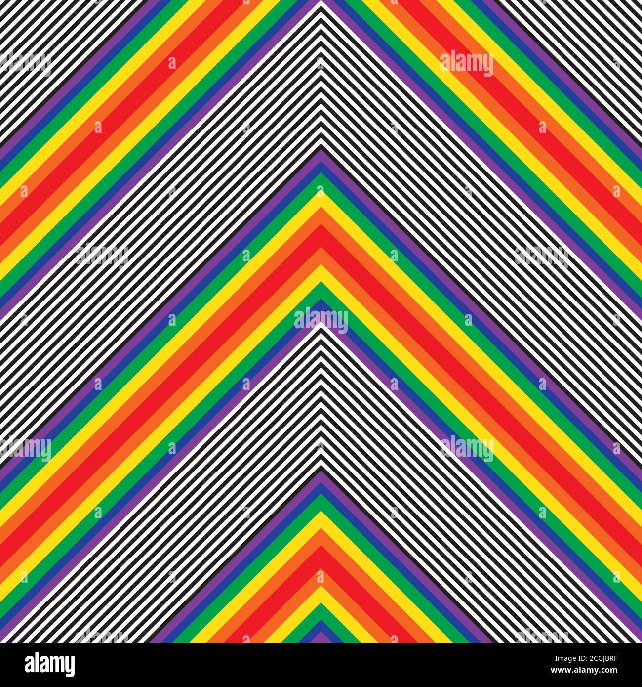 Rainbow striped seamless pattern background suitable for fashion ...