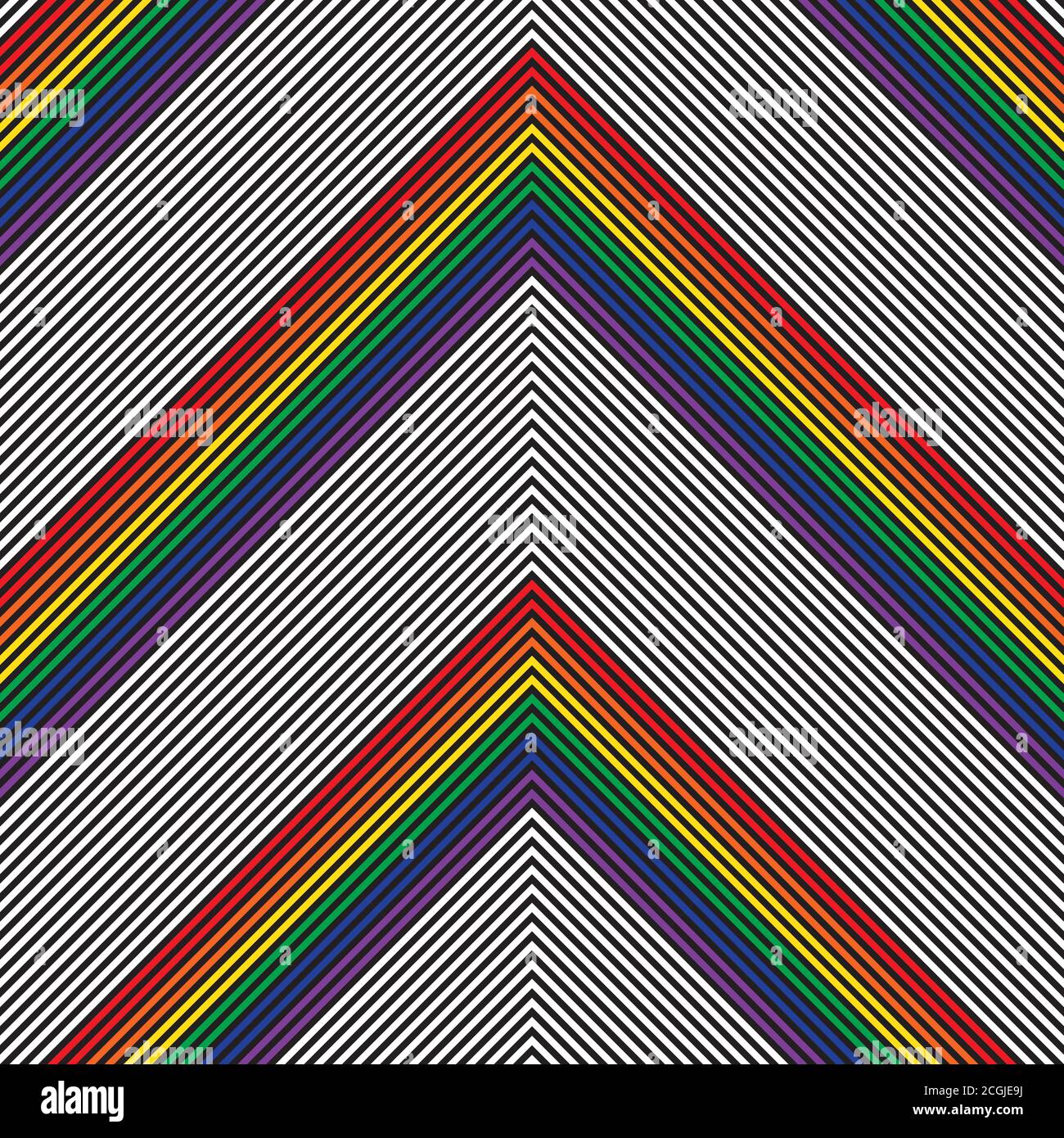 Rainbow striped seamless pattern background suitable for fashion textiles Stock Vector